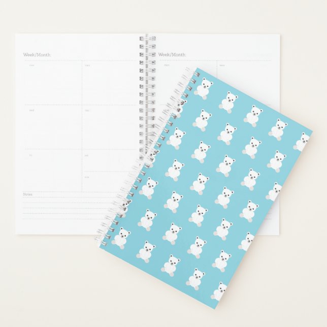 Agenda Planner Branco do Urso Polar (Exibição)