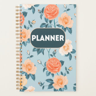 Agenda Planner com cobrir floral