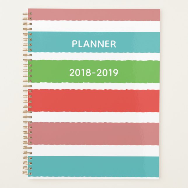Agenda Planner com Faixa Brilhada Brilhante (Frente)