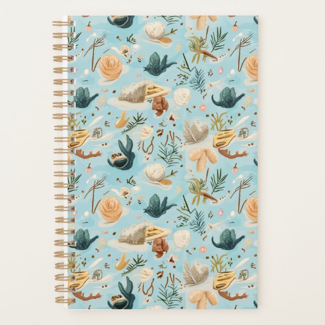 Agenda Planner com um toque de mar (Frente)