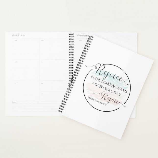 Agenda Planner com Verso de Bíblia (Exibição)