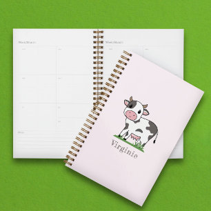 Agenda Planner Cor-de-rosa-Vaca