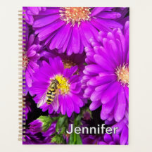 Planner da Flor Aster Roxo - Personalizado