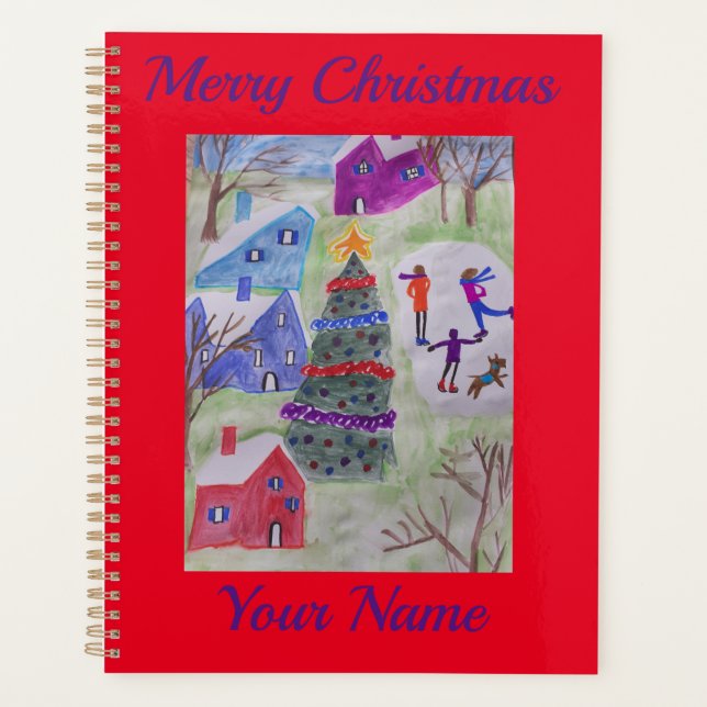 Agenda Planner da vila de Natal (Frente)