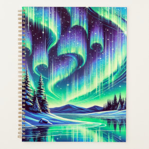 Agenda Planner das luzes do norte de inverno