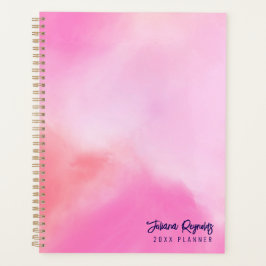 Agenda Planner de Abstrato de Arte Cor de Algodão Rosa