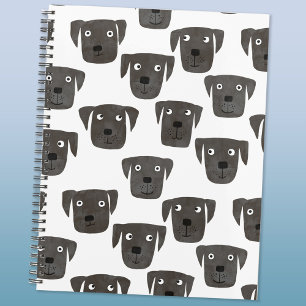 Agenda Planner de Arte de Cachorro Negro-Bonito Labrador