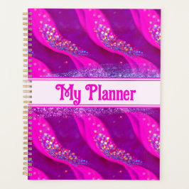 Agenda Planner de brilho doce - Abstrato Rosa Sparkles