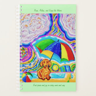 Agenda Planner de cães de praia vibrante