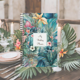 Agenda Planner de Casamento de Essência Tropical