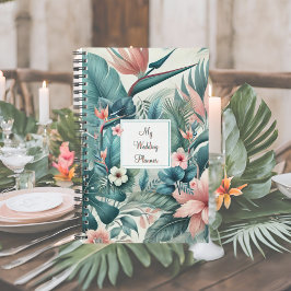 Agenda Planner de Casamento de Essência Tropical Leve