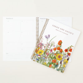 Agenda Planner de Casamento de Flores Selvagens - Noteboo
