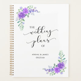 Agenda Planner de Casamento Floral da lavanda Lilac 