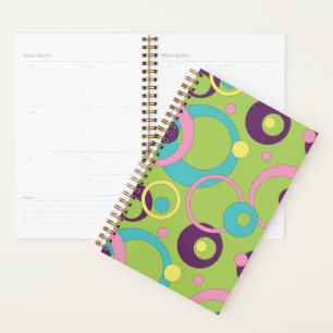 Agenda Planner de Círculos Verdes Funky
