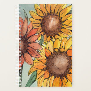 Agenda Planner de Desenho de Girassol
