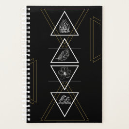 Agenda Planner de Elementos de Água da Terra Fogo