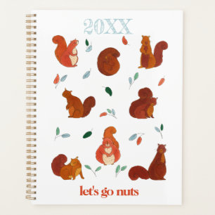 Agenda Planner de esquilos engraçados de Loucos de Ir de