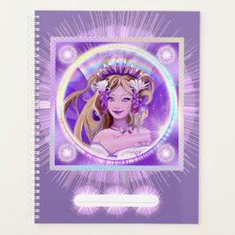 Agenda Planner de fadas de sol roxo