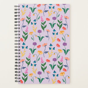 Agenda Planner de flor selvagem na Lavanda