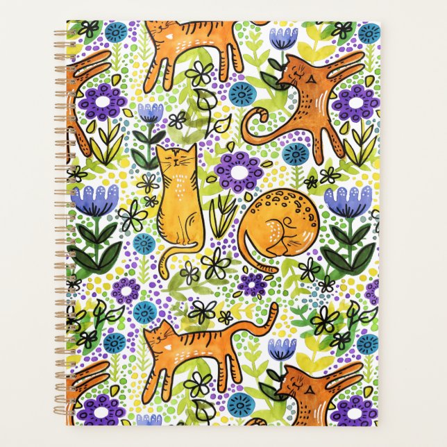 Agenda Planner de Gatos de Jardim (Frente)