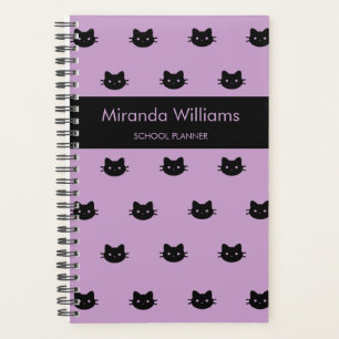 Agenda Planner de Gatos Roxos e Pretos