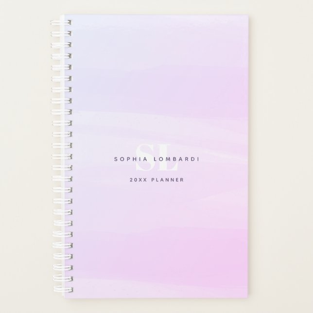 Agenda Planner de Lava-Lava-Lava-Lava-Lavanda Simples (Frente)