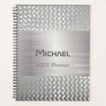 Planner de metal escovado