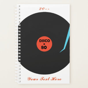 Agenda Planner de Música Disco de Placa de Gravação - Per