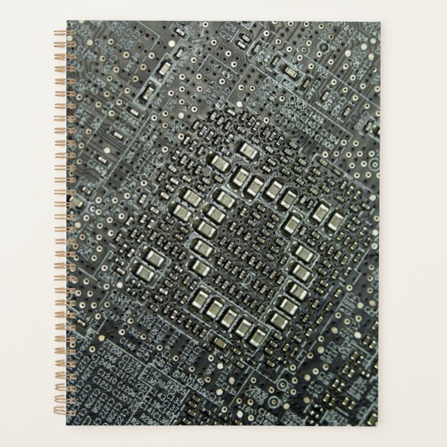 Agenda Planner de notebook com Design de circuito PCB (Frente)
