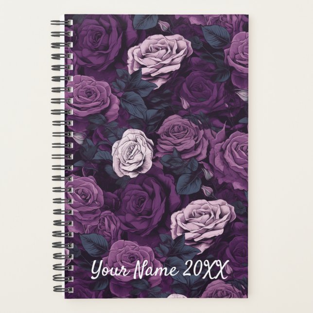 Agenda Planner de Rosas Roxos (Frente)