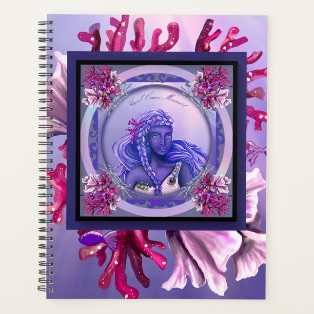 Agenda Planner de Sereia do Oceano Roxo (Frente)