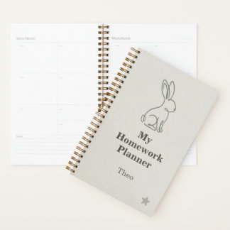 Agenda Planner de Tarefas de Casa Coelhinho em Arte de Li