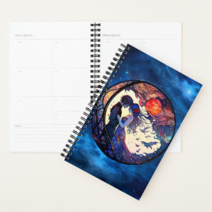 Agenda Planner de Vidro Mantido casal Faux