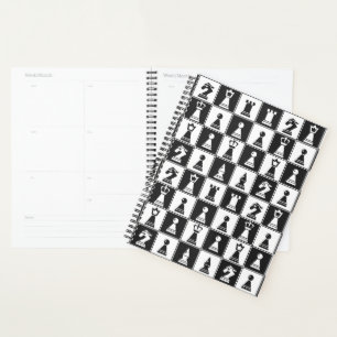 Agenda Planner Design de Peças de Xadrez