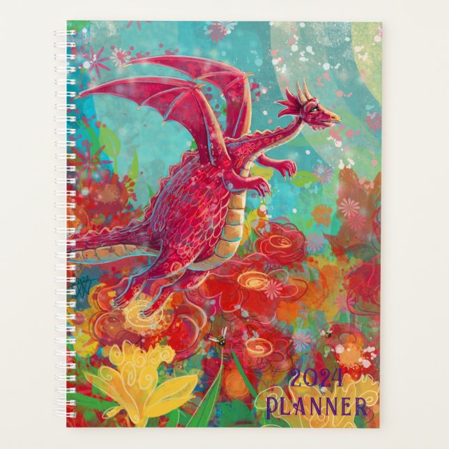 Agenda Planner do Dragão Flor (Frente)