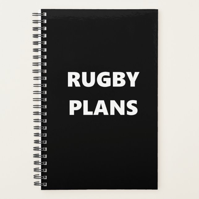 Agenda Planner do Rugby Planner do Tema Desportivo (Frente)