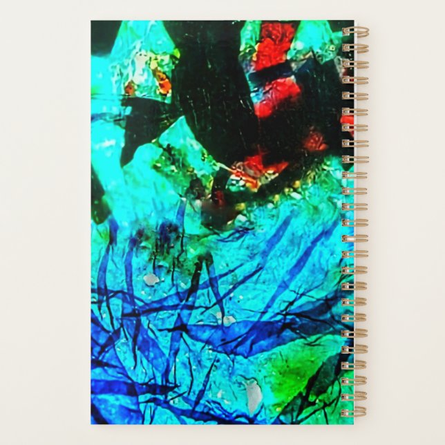 Agenda Planner double blue abstract spirit planner  (Verso)
