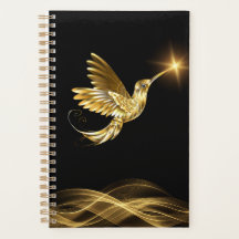 Planner Dourado Hummingbird