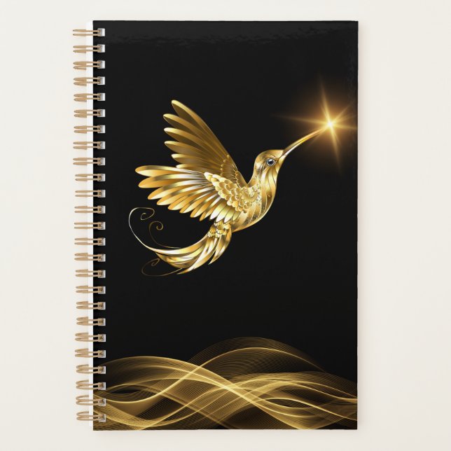 Agenda Planner Dourado Hummingbird (Frente)