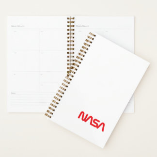 Agenda Planner Elegante Circa da NASA Icônica (Rocket Whi