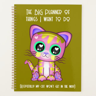 Agenda Planner Engraçado de Pista de Gato