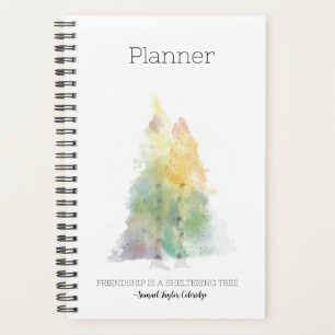 Agenda Planner espiral de Cobrir flexível da árvore de Bi