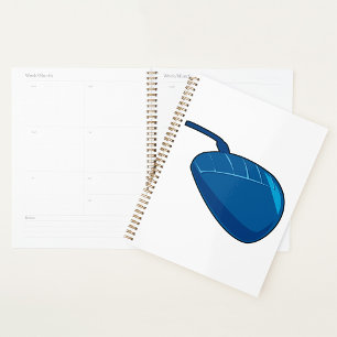Agenda Planner espiral do mouse azul