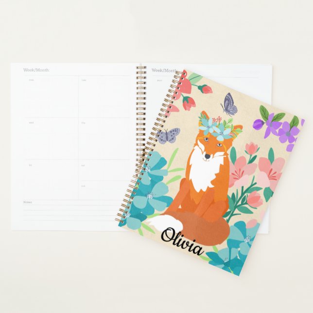 Agenda Planner Floral Fox (Exibição)