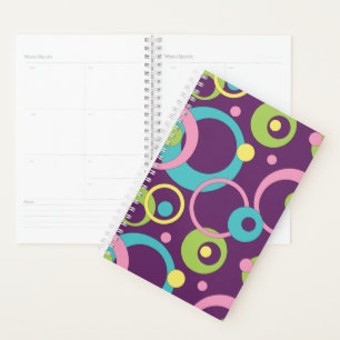 Agenda Planner Funky Purple Circles