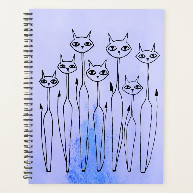Agenda Planner (gatos desenhados à mão) (Frente)