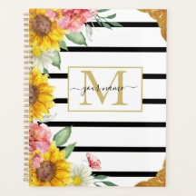 Planner Girassóis e Stripes