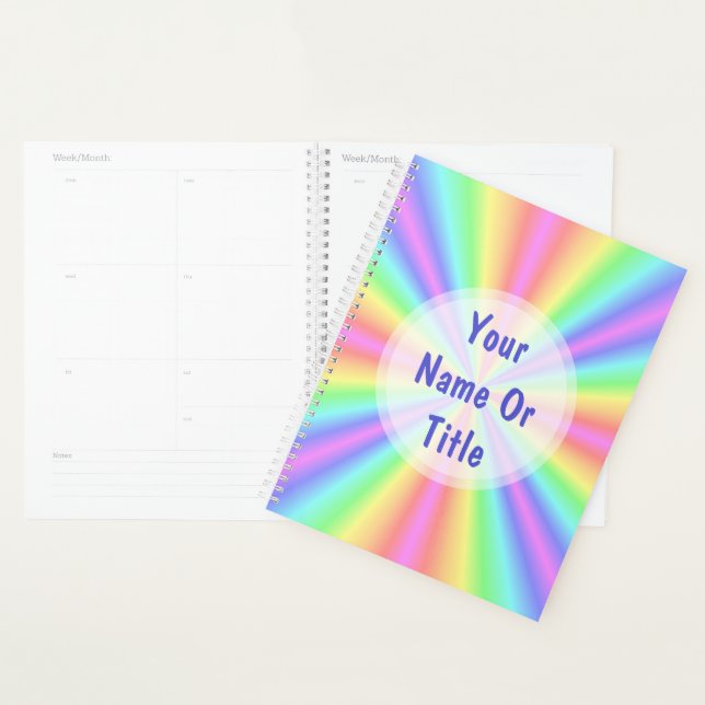 Agenda Planner - Groovy Radiant Rainbow (Exibição)