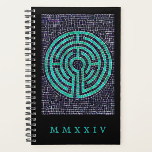 Agenda Planner LABYRINTH III 5.5x8.5 + Texto / Preto