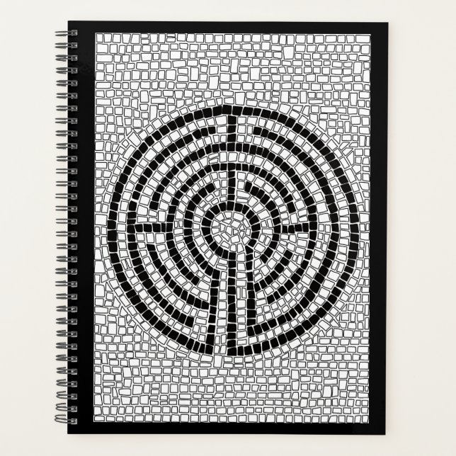 Agenda Planner LABYRINTH VII 8,5x11 / Preto (Frente)